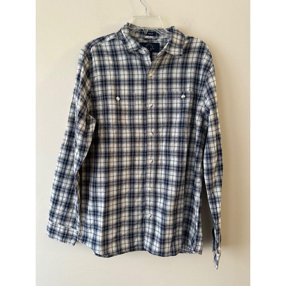 Even Tide Mens Button Down Double Cloth Flannel Shirt Stitch Fix Med Tall NWOT